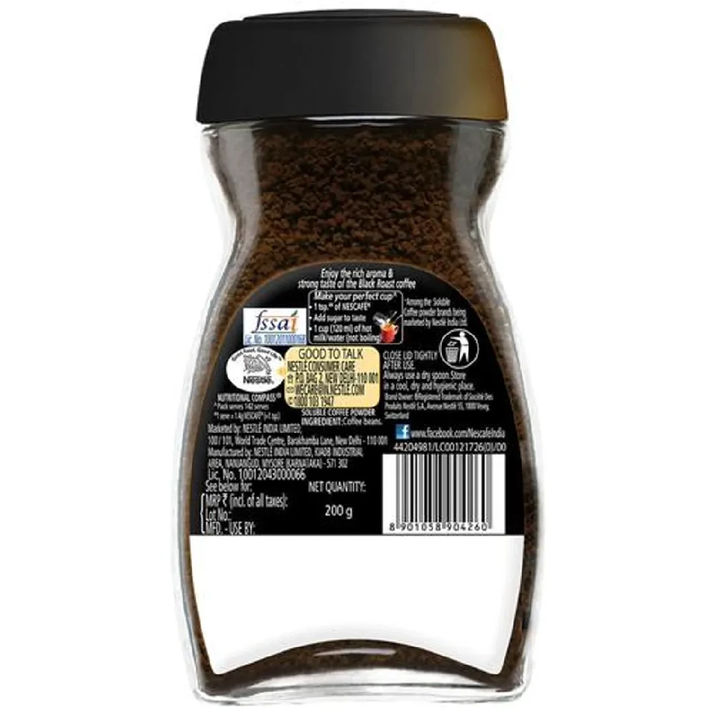 Nescafe Classic Black Roast Instant Coffee - Rich & Dark, 200 g-2.webp